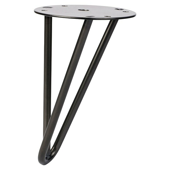 Rei Pata para muebles Tri (Ø x Al: 10 x 16 cm, Acero, Negro) | BAUHAUS