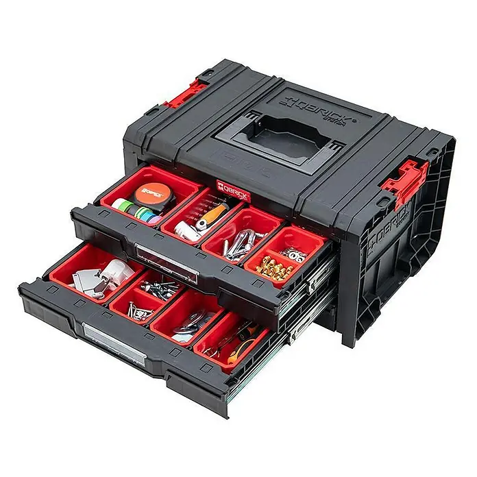Proregal Werkzeugkoffer QBRICK® Werkzeugkasten PRO Toolbox mit 3 Schubladen - 