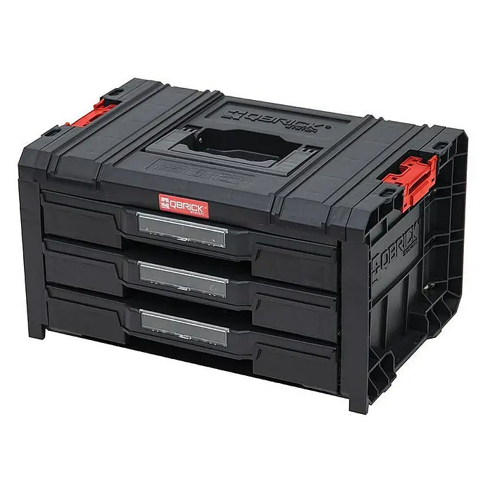 Proregal Werkzeugkoffer QBRICK® Werkzeugkasten PRO Toolbox mit 3 Schubladen - 