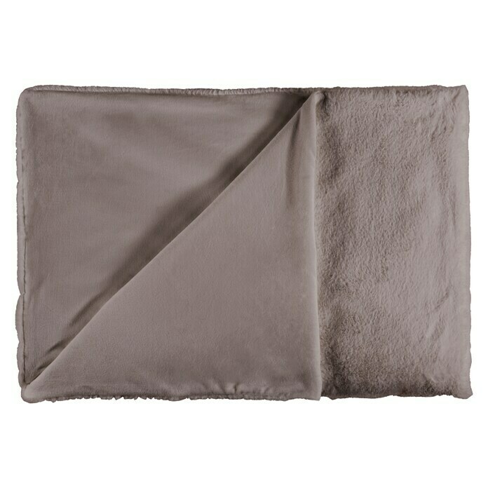 Decke HappyTaupe, 200 x 150 cm, 100 % Polyester Front View