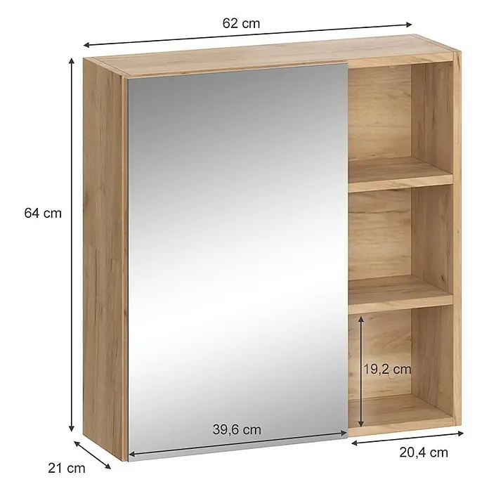 Vicco Spiegelschrank Senyo Anthrazit - Sonstiges, Anthrazit