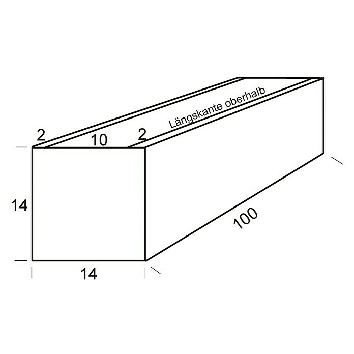 WMT Pflanzkasten RAL 6005L x B x H: 100 x 14 x 14 cm, Dunkelgrün, Geeignet für: Stabgitterzäune & Doppelstabmatten, Stahl Unknown