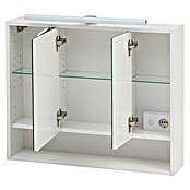 Schildmeyer Sailor LED-Spiegelschrank (B x H: 70 x 60,5 cm, Mit Beleuchtung, Spanplatte, Weiß)