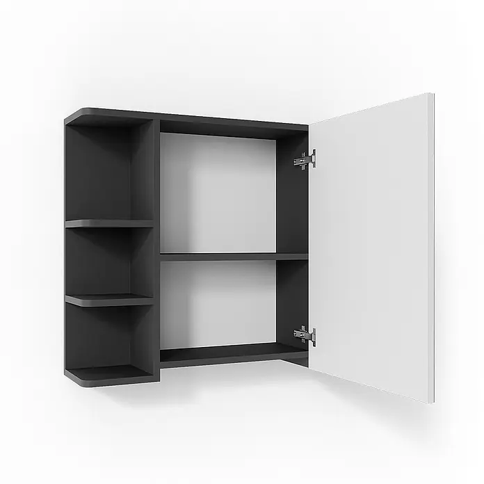 Vicco Spiegelschrank Fynn Anthrazit - Sonstiges, Anthrazit