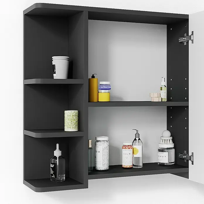 Vicco Spiegelschrank Fynn Anthrazit - Sonstiges, Anthrazit