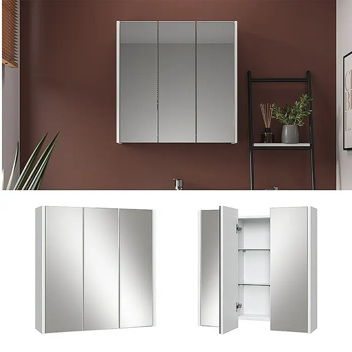 Vicco Spiegelschrank Majest Weiß - Sonstiges, Weiß