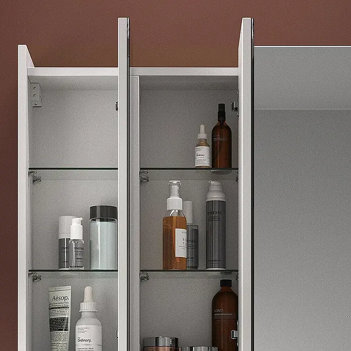 Vicco Spiegelschrank Majest Weiß - Sonstiges, Weiß