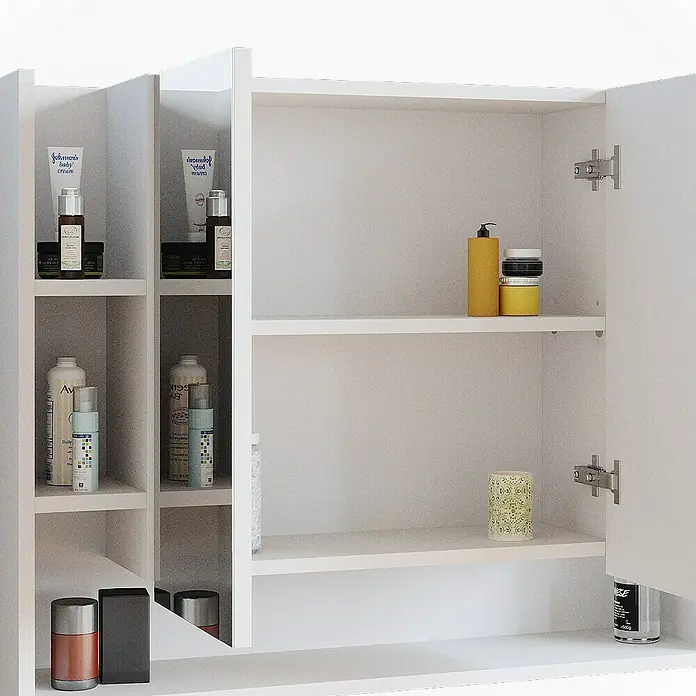 Vicco Spiegelschrank Elira Weiß - Sonstiges, Weiß