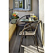 Sunfun Conjunto de muebles Maike (3 pzs., Acero/Ratán sintético, Marrón) | BAUHAUS