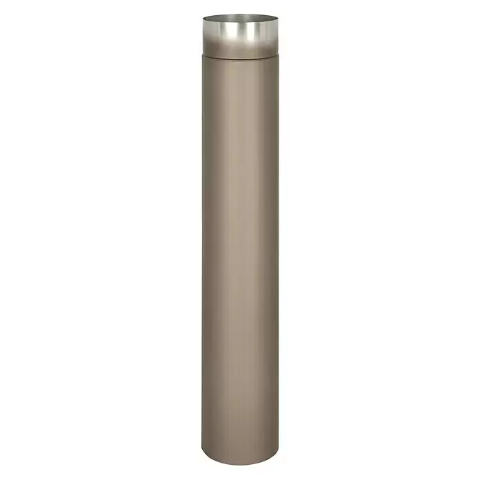 Buschbeck Tubo de extensión para barbacoa - Marrón, Diámetro: 18 cm, Específico para: Chimenea de jardín Buschbeck Auckland - Un contenedor cilíndrico alto de color bronce mate con borde plateado brillante.