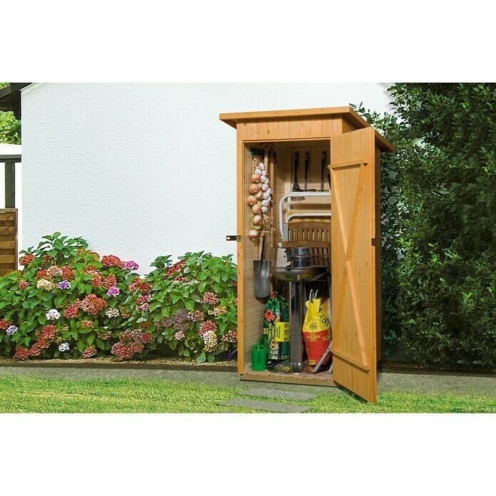 Weka Geräteschrank 361Außenbreite inkl. Dachüberstand: 100 cm, Außentiefe inkl. Dachüberstand: 105 cm, Holz, Natur Unknown