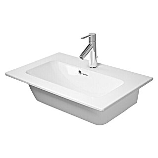 Duravit ME by Starck Waschtisch Compact (63 x 40 cm, Mit schmutzabweisender Glasur, Hahnloch: Mitte, Mit Überlauf, Weiß)