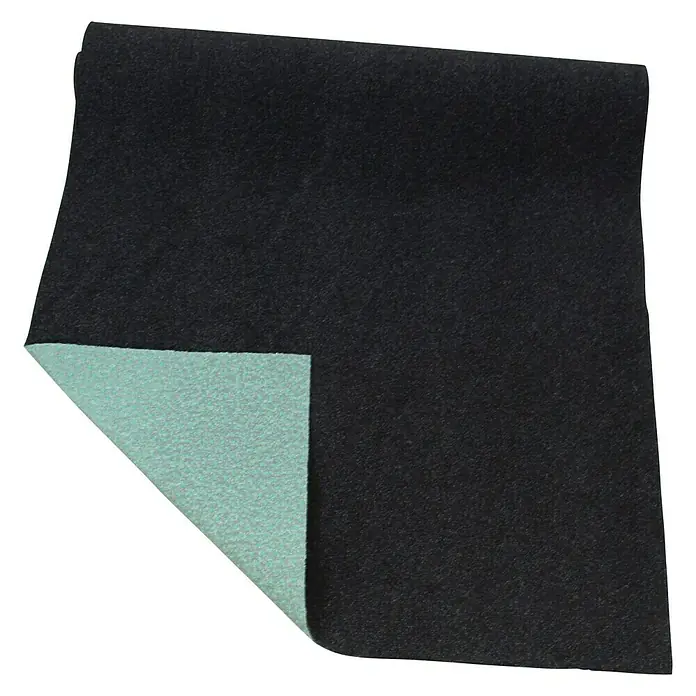 Rasenteppich - L x B: 300 x 133 cm, Anthrazit - Schwarzes doppelseitiges Filzprodukt mit einer mintgrünen Seite. Perfekt für Bastelarbeiten und Projekte, die eine robuste und vielseitige Unterlage erfordern.