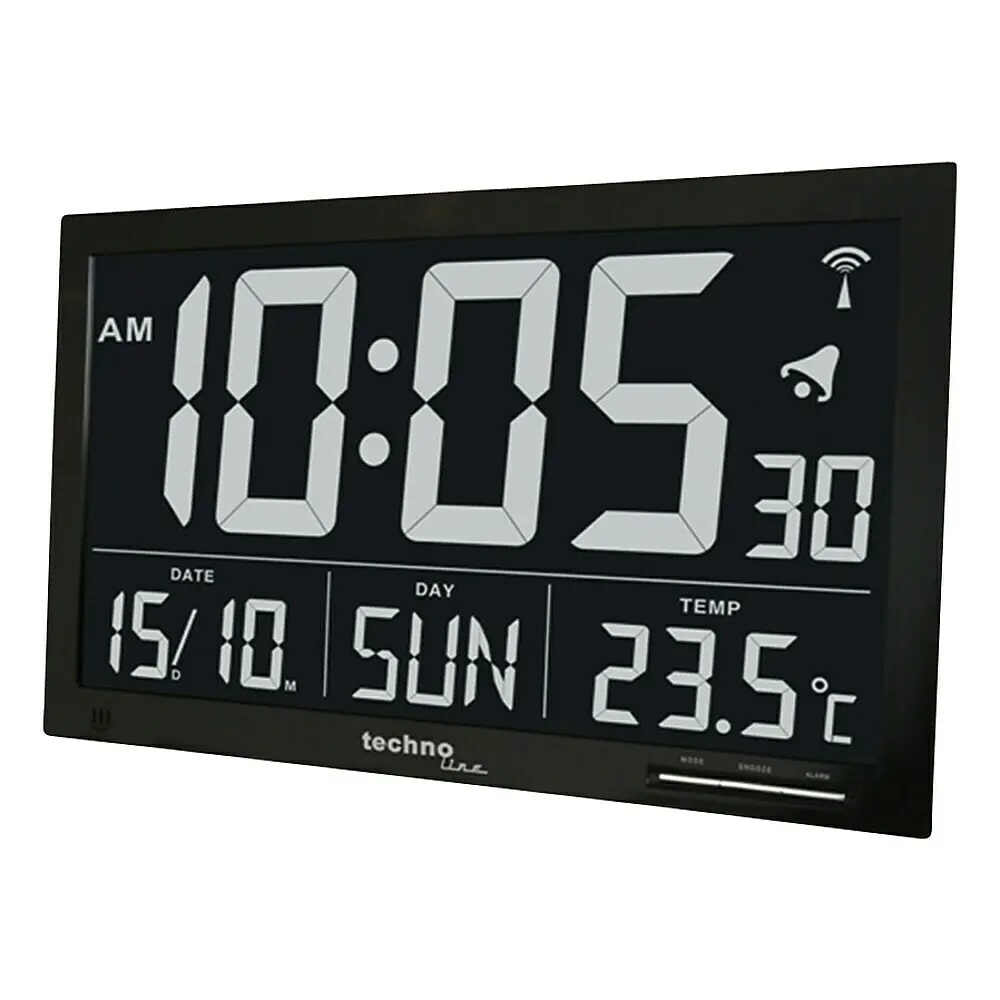 Wanduhren Wall Clock Uhr Led Anzeige Digitale Funkwanduhr Jumbo
