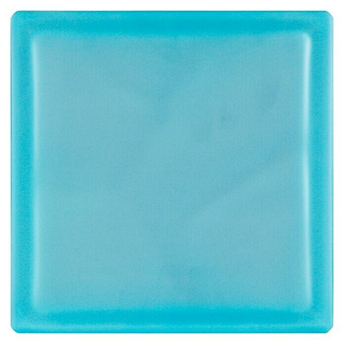 Fuchs Design Glasbaustein Sahara BM (Azurblau, Wolke sandgestrahlt, 19 x 19 x 8 cm, Beidseitig satiniert)