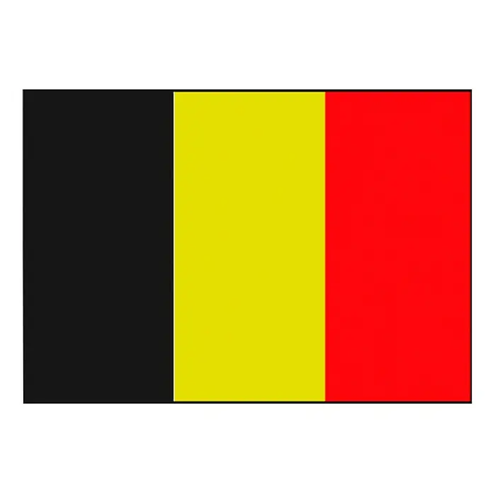 Flagge - Belgien, 30 x 20 cm, Spunpolyester - Abbildung der belgischen Nationalflagge mit den Farben Schwarz, Gelb und Rot als vertikale Streifen nebeneinander.