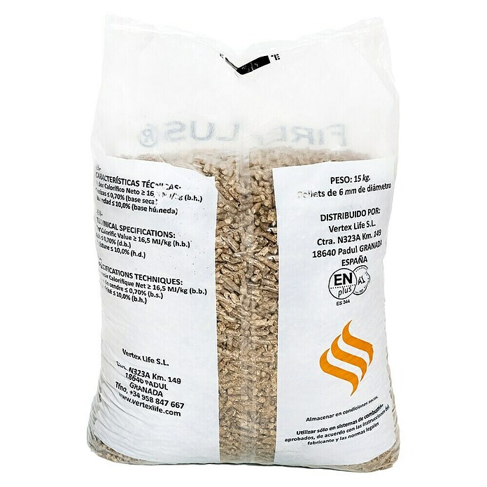 Pellets de madera Fireplus (15 kg) | BAUHAUS