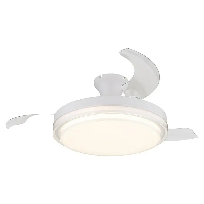 Globo Deckenventilator Beliz - 40 W, Durchmesser: 1.060 mm - Weiße Deckenleuchte mit Ventilator. Die LED-Leuchte sorgt für helles Licht und der Ventilator für angenehme Kühlung in jedem Raum.