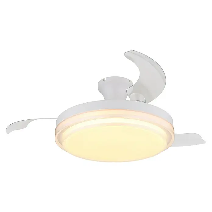 Globo Deckenventilator Beliz - 40 W, Durchmesser: 1.060 mm - Moderne weiße Deckenleuchte mit integriertem Ventilator für eine stilvolle und funktionale Beleuchtung in jedem Raum.