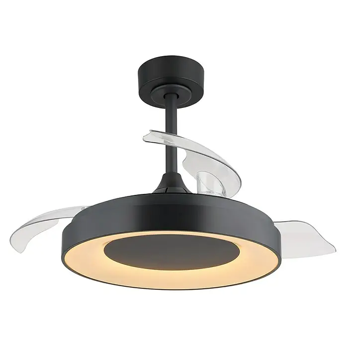Globo Deckenventilator Elina - 40 W, Durchmesser: 910 mm - Elegante Deckenleuchte mit integriertem Ventilator. Das moderne Design in Schwarz und die LED-Beleuchtung machen diese Lampe zu einem Hingucker.