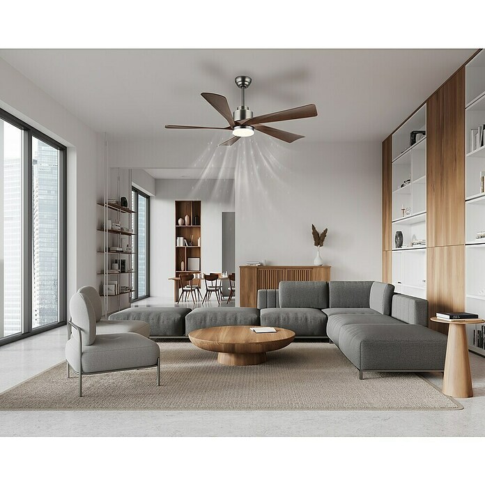 Globo Ventilador de techo Modesto (Gris oscuro, 132 cm, 20 W) | BAUHAUS