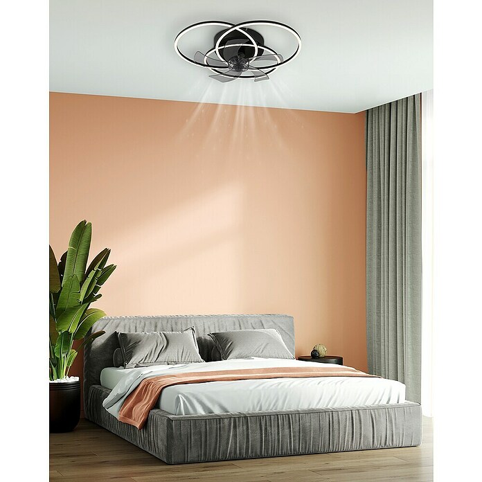 Globo Stropni ventilator Alia  (Crna, Promjer: 580 mm, 40 W) | BAUHAUS