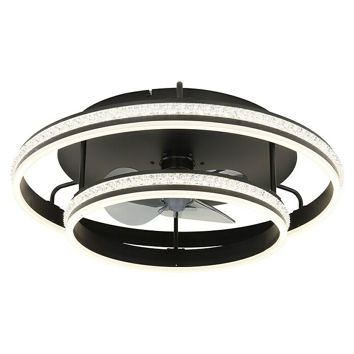 Globo Stropni ventilator Kendall  (Crna, Promjer: 600 mm, 40 W) | BAUHAUS