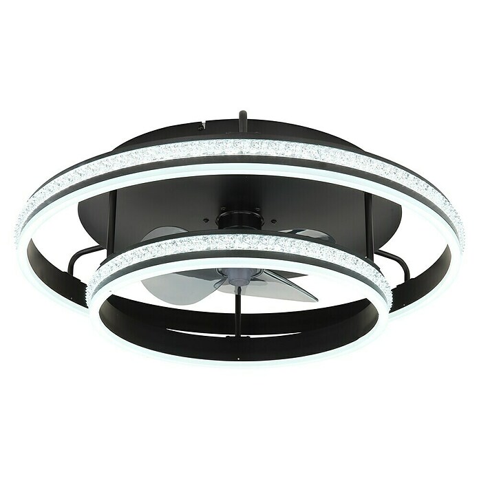 Globo Stropni ventilator Kendall  (Crna, Promjer: 600 mm, 40 W) | BAUHAUS