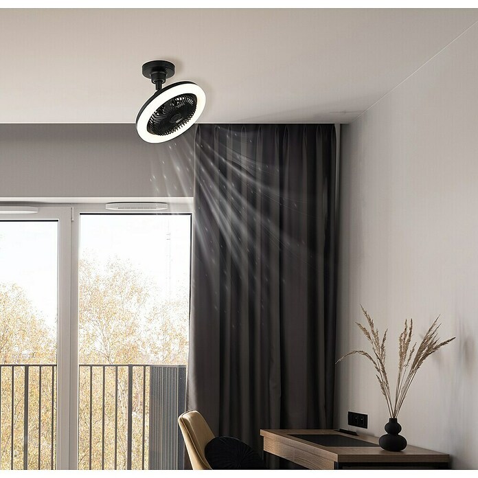 Globo Stropni ventilator Lidea  (Crna, Promjer: 258 mm, 20 W) | BAUHAUS