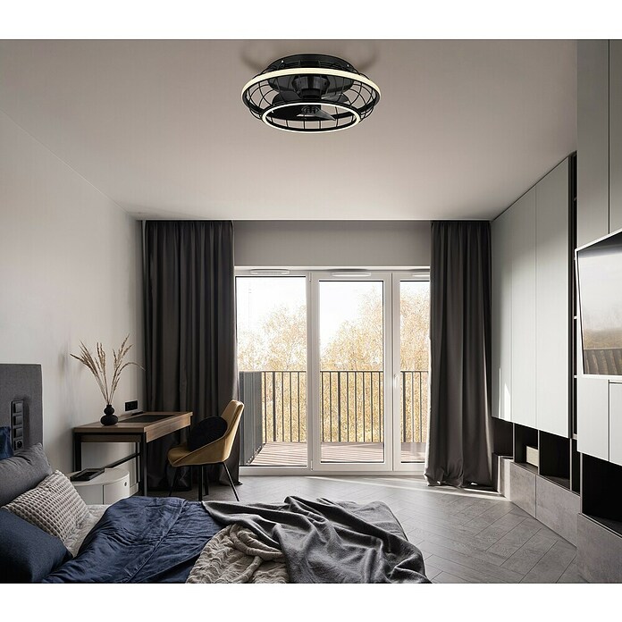 Globo Stolni ventilator Linay  (Crna, Promjer: 500 mm, 30 W) | BAUHAUS