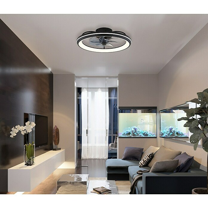 Globo Stropni ventilator Celeste  (36 W, Promjer: 500 mm, Crna) | BAUHAUS