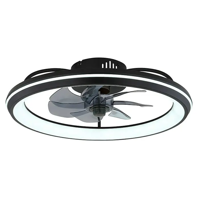 Globo Deckenventilator Celeste - 36 W, Durchmesser: 500 mm - Deckenventilator mit LED-Beleuchtung. Der moderne Ventilator in Schwarz sorgt für eine angenehme Atmosphäre mit seinem integrierten Licht.