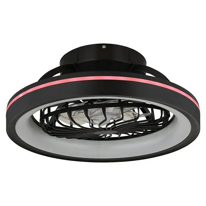 Globo Deckenventilator Deanne - 40 W, Durchmesser: 480 mm - Moderne Deckenleuchte mit Ventilator und umlaufendem LED-Band. Ideal für eine stilvolle und funktionale Beleuchtung.