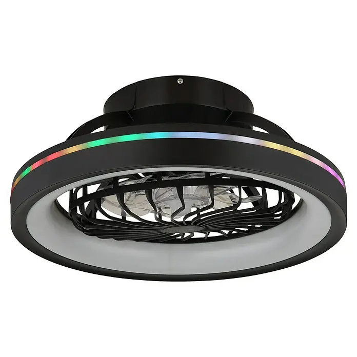 Globo Deckenventilator Deanne - 40 W, Durchmesser: 480 mm - Deckenventilator mit LED-Beleuchtung. Der Ventilator hat ein modernes Design und sorgt für eine angenehme Kühlung im Raum.