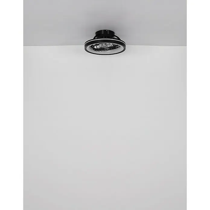 Globo Deckenventilator Deanne - 40 W, Durchmesser: 480 mm - Moderne Deckenleuchte in Schwarz-Weiß mit Ventilatorfunktion. Elegantes Design für eine stilvolle Raumbeleuchtung.