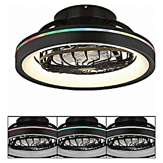 Globo Stropni ventilator Deanne (40 W, Promjer: 480 mm, Crna)