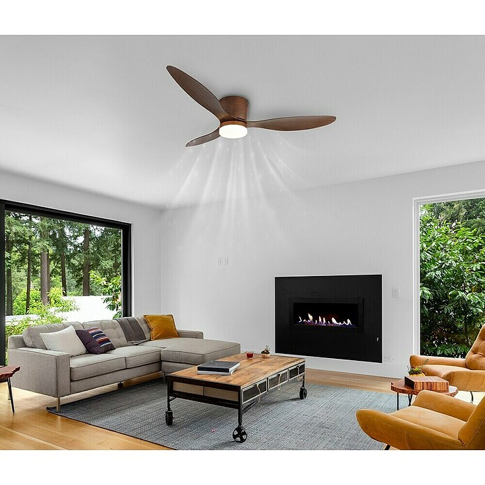Globo Stropni ventilator Armando  (Smeđa, Promjer: 1.315 mm, 20 W) | BAUHAUS