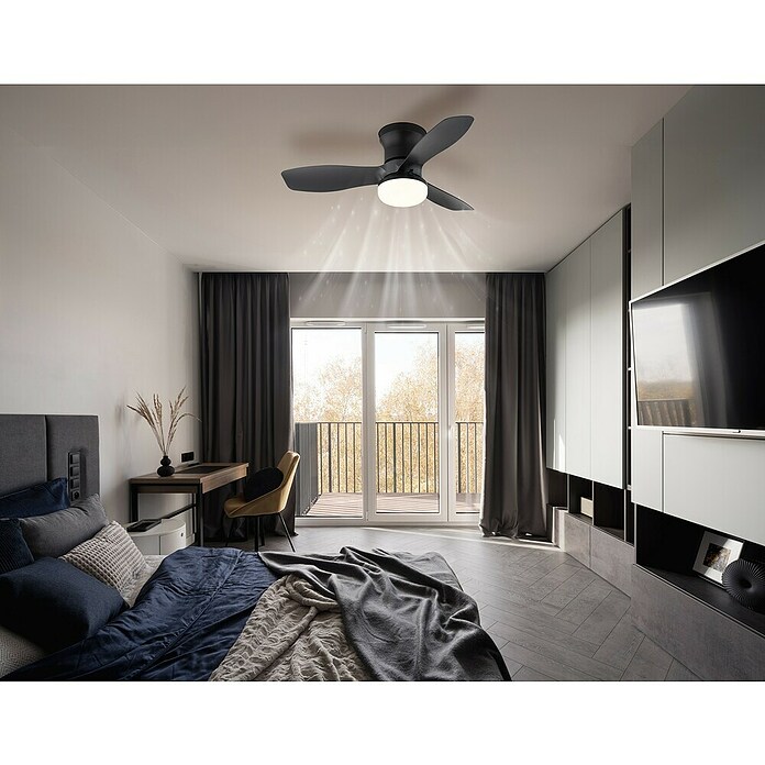 Globo Stropni ventilator Irvin  (Crna, Promjer: 610 mm, 15 W) | BAUHAUS