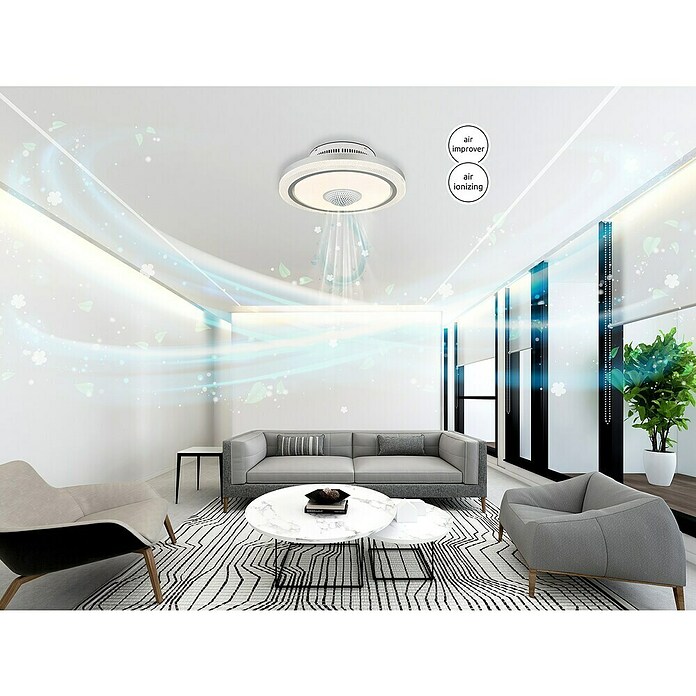 Globo Stropni ventilator Shelly  (Bijela, Promjer: 510 mm, 35 W) | BAUHAUS