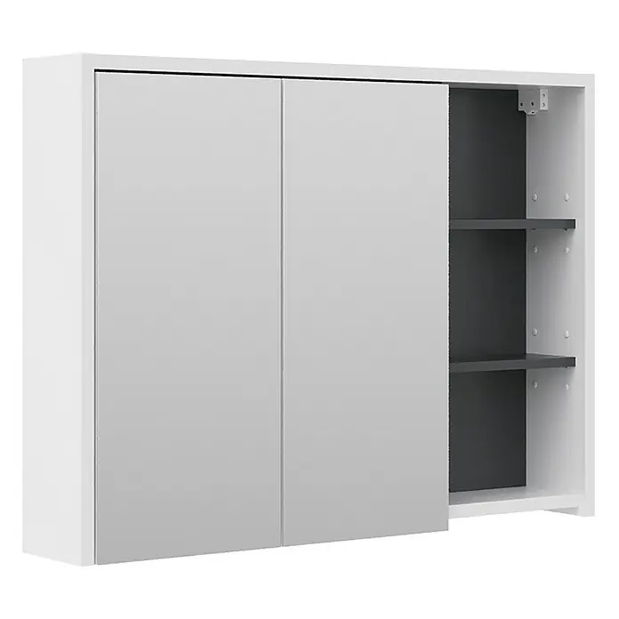 Vicco Spiegelschrank Viola Weiß/Anthrazit - Sonstiges, Weiß/Anthrazit