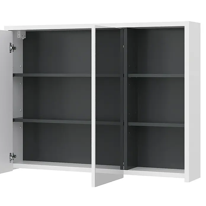 Vicco Spiegelschrank Viola Weiß/Anthrazit - Sonstiges, Weiß/Anthrazit