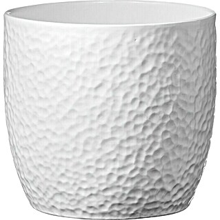 Soendgen Keramik Übertopf rund Boston (Außenmaß (Ø x H): 24 x 23 cm, Weiß, Keramik)