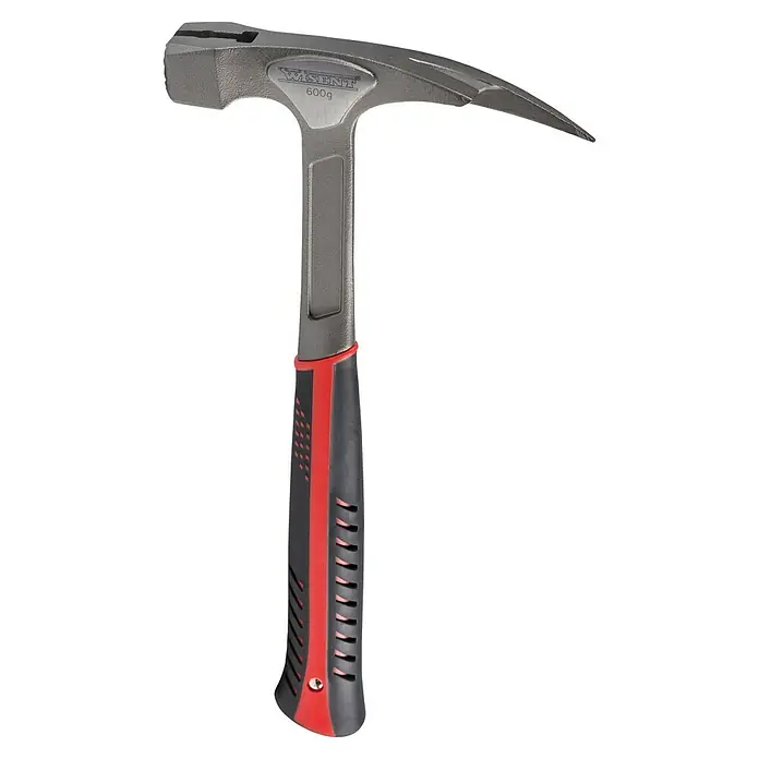 Wisent Zimmermannshammer - 600 g, Magnetischer Nagelhalter - Ein Grauer Zimmermannshammer 600g von WISENT mit einem ergonomischen, rutschfesten Griff für komfortable und präzise Arbeiten.