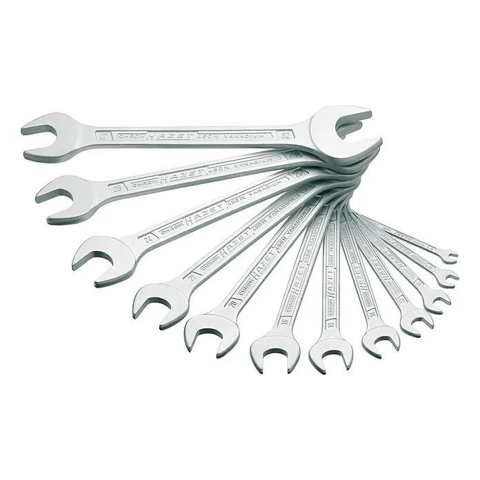 Hazet Doppelmaulschlüssel-Satz 450N/12NRS - Schlüsselweite: 6 mm - 32 mm - Satz von Hazet-Maulschlüsseln aus Chrom-Vanadium-Stahl, ideal für präzise Arbeiten. Perfekt für jede Werkstatt oder ambitionierte Heimwerker.