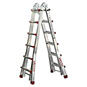 Escalera de tijera Homelux (Altura de trabajo: 7,3 m, Número de peldaños: 24 ud., Carga soportada: 150 kg, Aluminio) | BAUHAUS