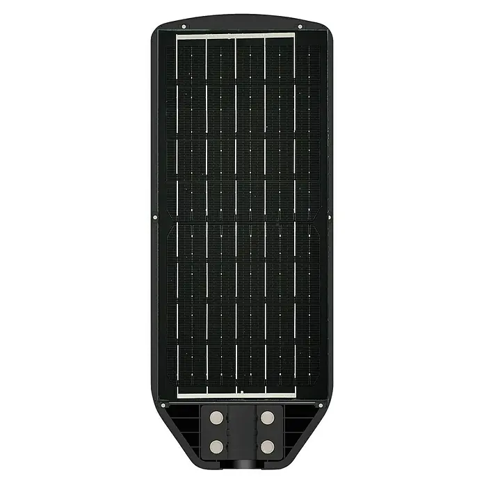 Arte confort Lusna Farola LED con soporte - 15 W, 2.000 lm, 6.500 K, IP54 - Farola solar negra con panel solar rectangular. Solución ideal para iluminación exterior energéticamente eficiente, robusta y duradera.