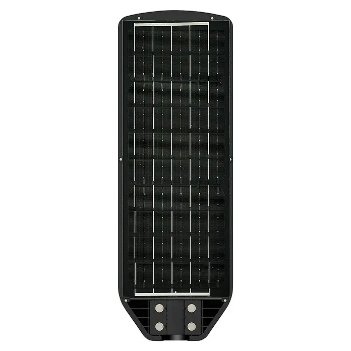 Arte confort Lusna Farola LED con soporte - 20 W, 3.000 lm, 6.500 K, IP54 - Primer plano de un panel solar rectangular, diseñado para proporcionar energía sostenible.
