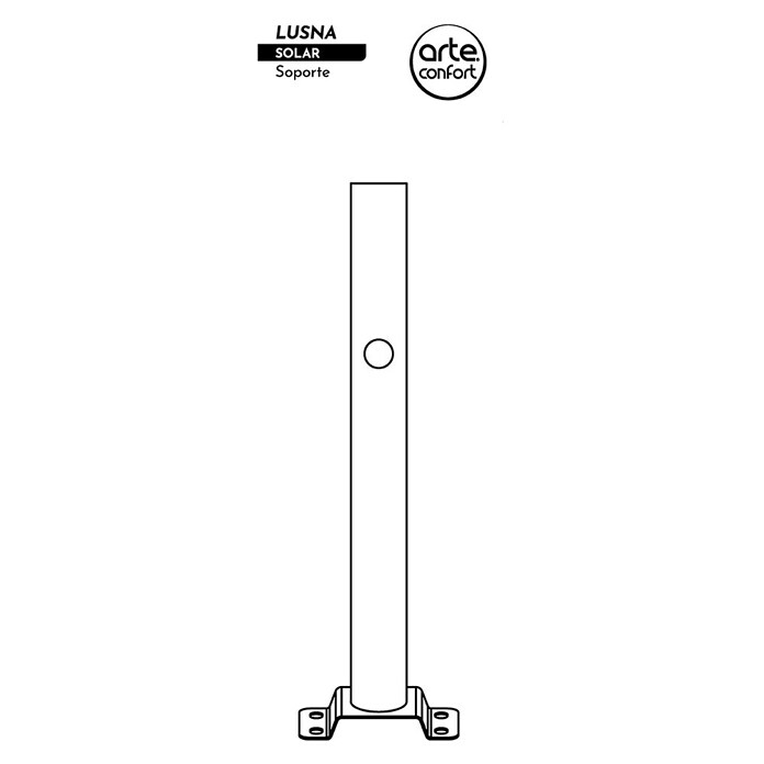 Arte confort Lusna Farola LED con soporte (8 W, 700 lm, 6.500 K, IP54) | BAUHAUS