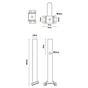 Arte confort Lusna Farola LED con soporte (8 W, 700 lm, 6.500 K, IP54) | BAUHAUS