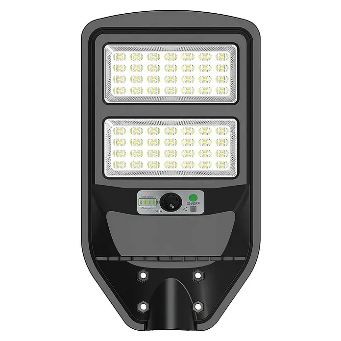 Arte confort Lusna Farola LED con soporte - 8 W, 700 lm, 6.500 K, IP54 - Lámpara solar LED de calle con sensor de movimiento y ajustes de brillo regulables para uso en exteriores.